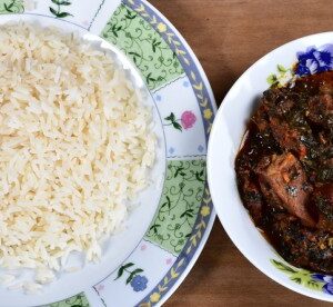 White Rice and Vegetables Stew